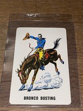 Vintage 1960 Cowboys  Indians Card Game Playing Card   Educards RARE CONDITION