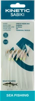 Kinetic Sabiki Circle Hook Fishskin Heringsvorfach Hering Größe 4, 8, 12 Rig