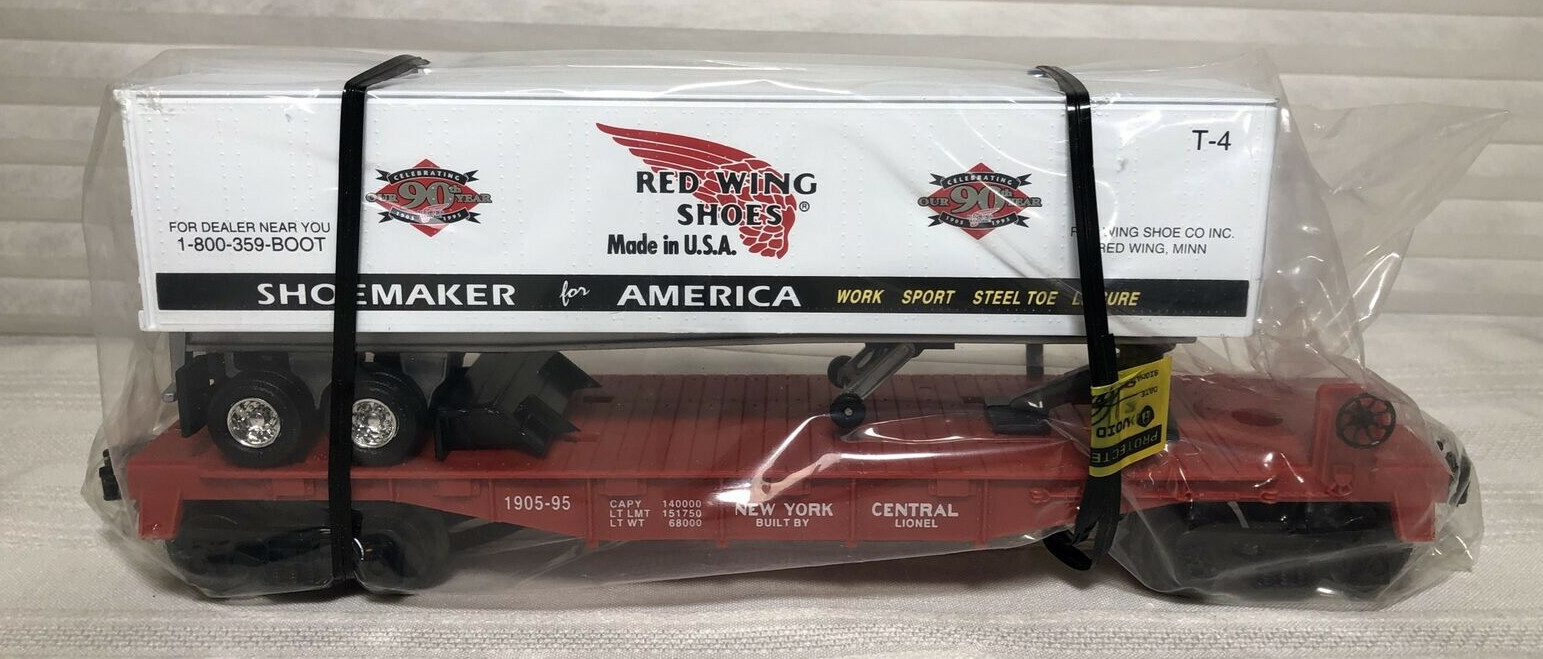 Lionel Red Wings Flat Car With Trailer | eBay