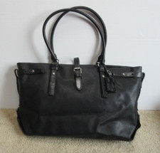 Tumi 73107D2 Saffiano Black Leather Tote Satchel Bag