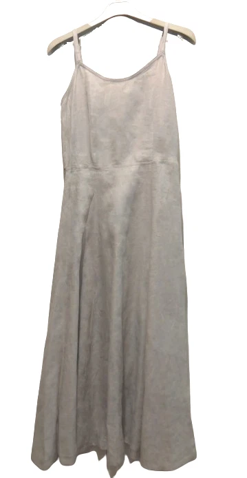 ARMANI JEANS Robe Longue Trapèze Brides Slim-Fit Pur Lin 100% 40IT XS Sable Pale - Photo 1/1