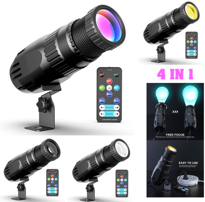 10W RGBW 4 in 1 LED Pinspot Light Remote Color Changing DJ Stage Beam