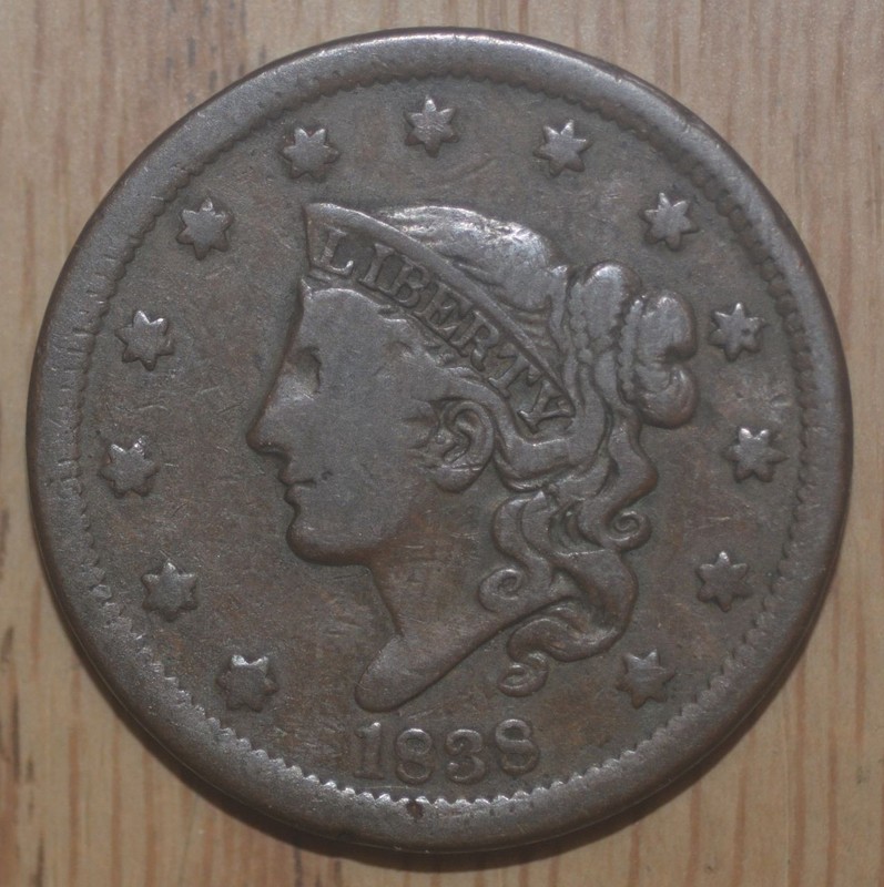 United States 1838 Coronet Head Large Cent