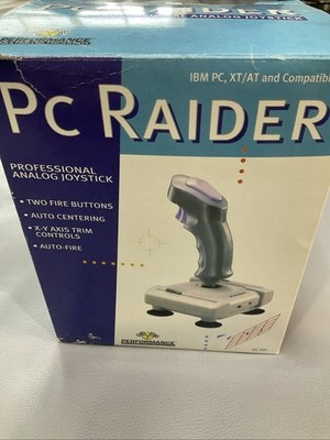 InterAct PC Raider Analog Joystick Two Fire Button Gray Controller For PC