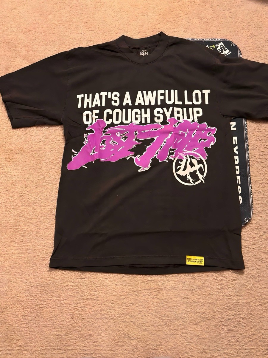 Lost Hills x Awful Lot Of Cough Syrup black graphic T shirt | eBay