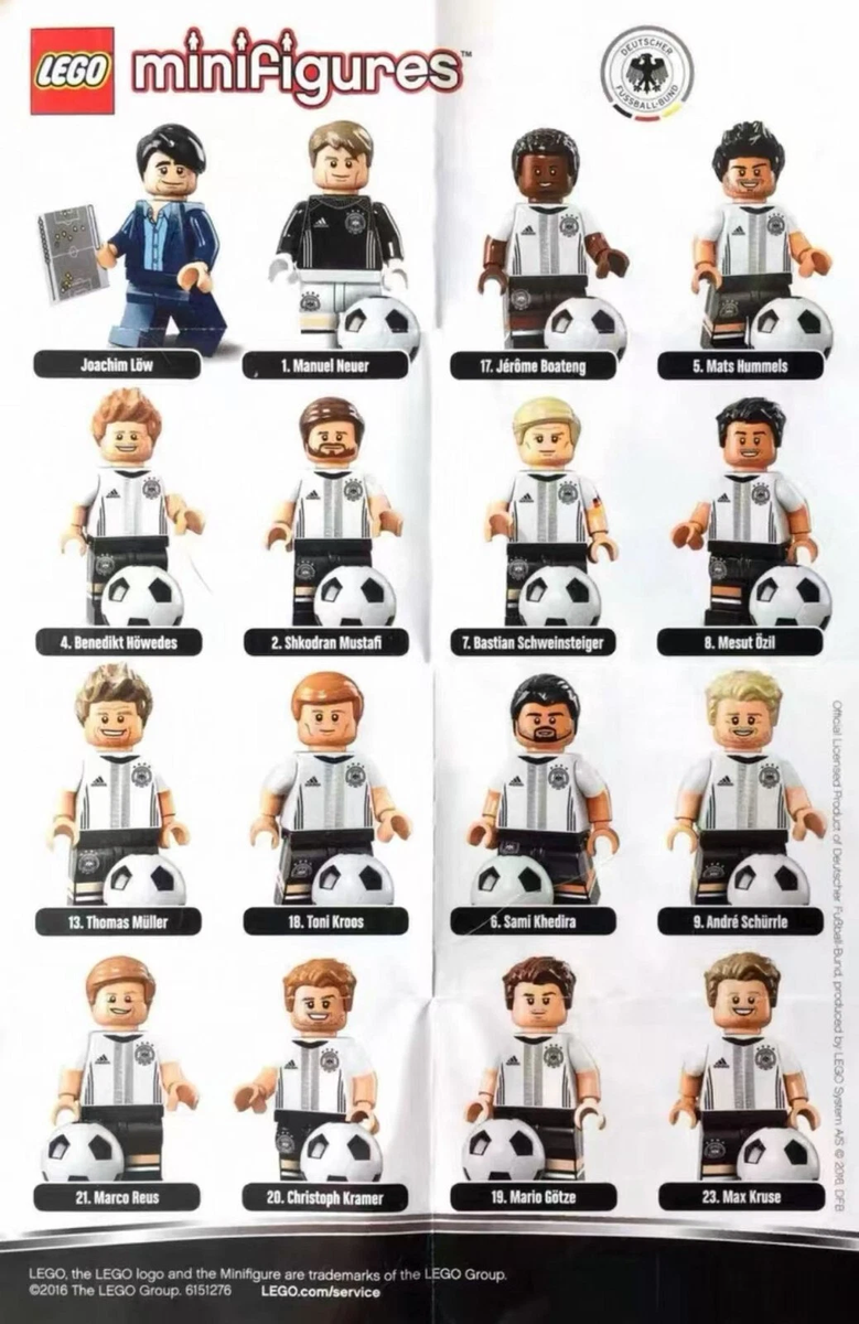 LEGO 71014 DFB German Soccer Team – Complete Set of 16 Minifigures