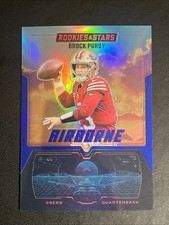 2025 Panini Rookies & Stars #21 Brock Purdy Airborne Blue #/50