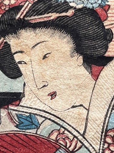 Court Ladies in Edo Castle Ukiyo-e Meiji Woodblock c. 1890 Toyohara Chikanobu - Picture 12 of 24