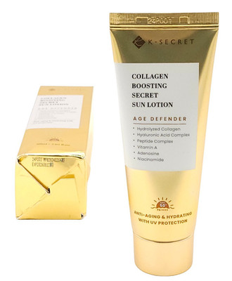 K-SECRET Collagen Boosting Secret Sun Lotion 60ml Age Defender SPF 50 New
