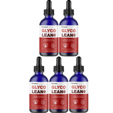 Glyco Lean Drops, GlycoLean Premium Liquid Drop Supplement Official 5 Bottles