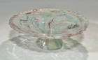 Murano Vintage Art Glass Tutti Frutti Pedestal Dish Fratelli Toso/Dino Martens