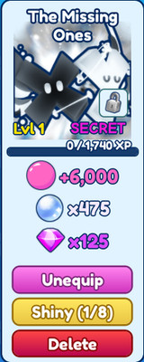    BGSI RARE SECRET THE MISSING ONES CHEAP   
