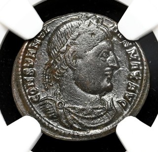 ROMAN EMPIRE. Constantine I. AD 307 337. Æ Nummus Arles NGC Certified