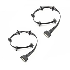 2 PCS 15 Pin SATA To 5 SATA Power Splitter Extension Cable HDD SSD 21 Inch