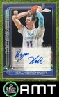 Ryan Kalkbrenner RC 2025-26 Topps Chrome /10 Rookie Auto Black Refractor Hornets