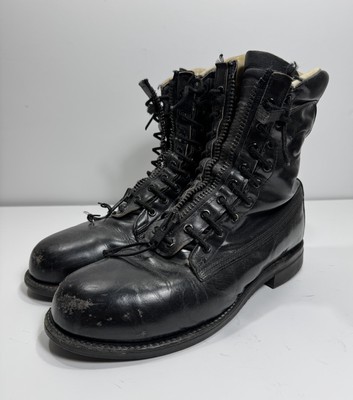 Chippewa 20242 Vintage Steel Toe 9” Black Leather Trooper Boots USA Size 10  E