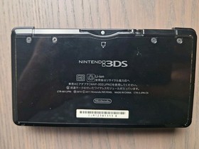 Nintendo 3DS Pure Black Region Free Console 128GB Tested w/ Charger & Stylus