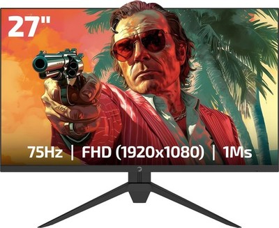 GAMEPOWER ACE A20 27 zoll Gaming Monitor 75hz 1ms Full HD 1080p Flat HDMI VGA