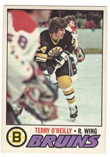 1977-78 O-PEE-CHEE # 220 TERRY O'REILLY BRUINS OPC HOCKEY - NICE AND NO CREASES