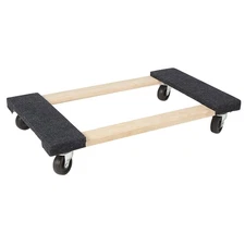 Ironton Carpeted Hardwood Mover's Dolly, 30in.L x 18in.W, 1000-Lb. Capacity