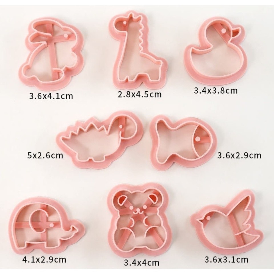 8 Piece Pink Animal Cookie Set PP Material for Homemade Biscuits | eBay UK