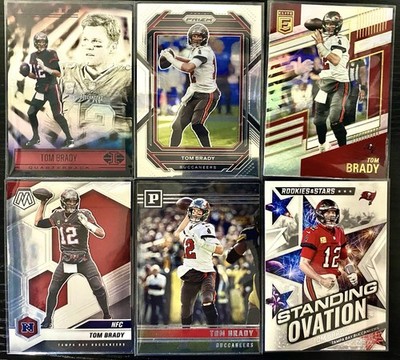 Tom Brady 6 Card Lot - 2021-22 - Ft. Inserts, Prizm, Optic, & More - ALL NM!