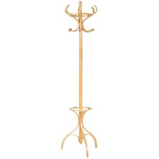 Costway Oak Wooden Coat and Hat Stand