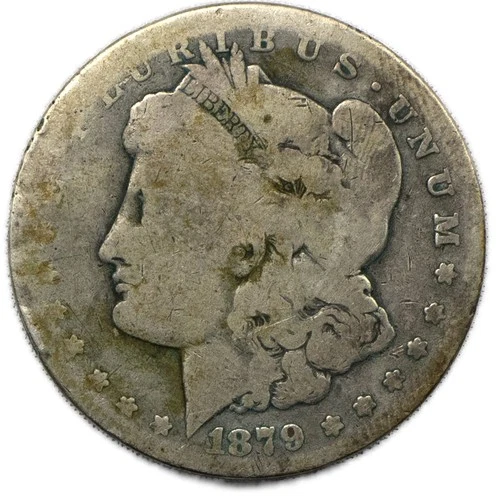 1879 CC Morgan Silver Dollar $1 Almost Good AG+ Carson City