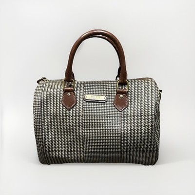 Polo Ralph Lauren Vintage Top Handle Speedy Boston Bag Houndstooth