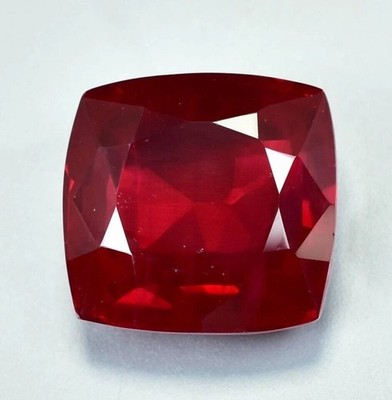 AAA Natural 10 CT Red Burma Ruby Cushion Cut Certified Unheated Loose Gemstone