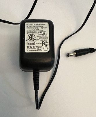 Intertek 3083478 Class 2 Power Supply Model SW-085030A AC Adapter