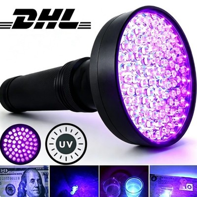UV Lampe 100 LED Taschenlampe 395nm Scorpion Bernstein Schwarzlicht Handlampe