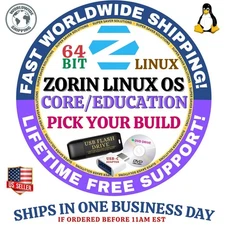 ZORIN OS 18, 17.3, 17.2 CORE & EDUCATION | LINUX | 64-BIT | USB DVD COMBOS