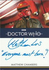 Doctor Who Series 5-7 MATTHEW CHAMBERS Rittenhouse INSCRIPTION autograph card