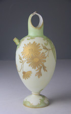 ANTIQUE MT WASHINGTON CROWN MILANO WATER JUG w/GILT ENAMEL FLORAL DECORATION