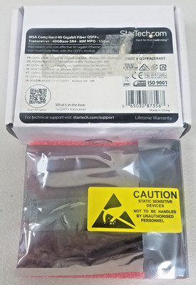 StarTech MSA Compliant 40GBase-SR4 Multi-Mode QSFP+ Module QSFP40SR4ST NEW