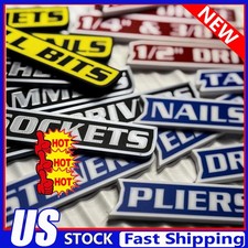 12Pack of Magnetic Toolbox Labels, 3D Printed Toolbox Drawer Tags Magnetic Tool
