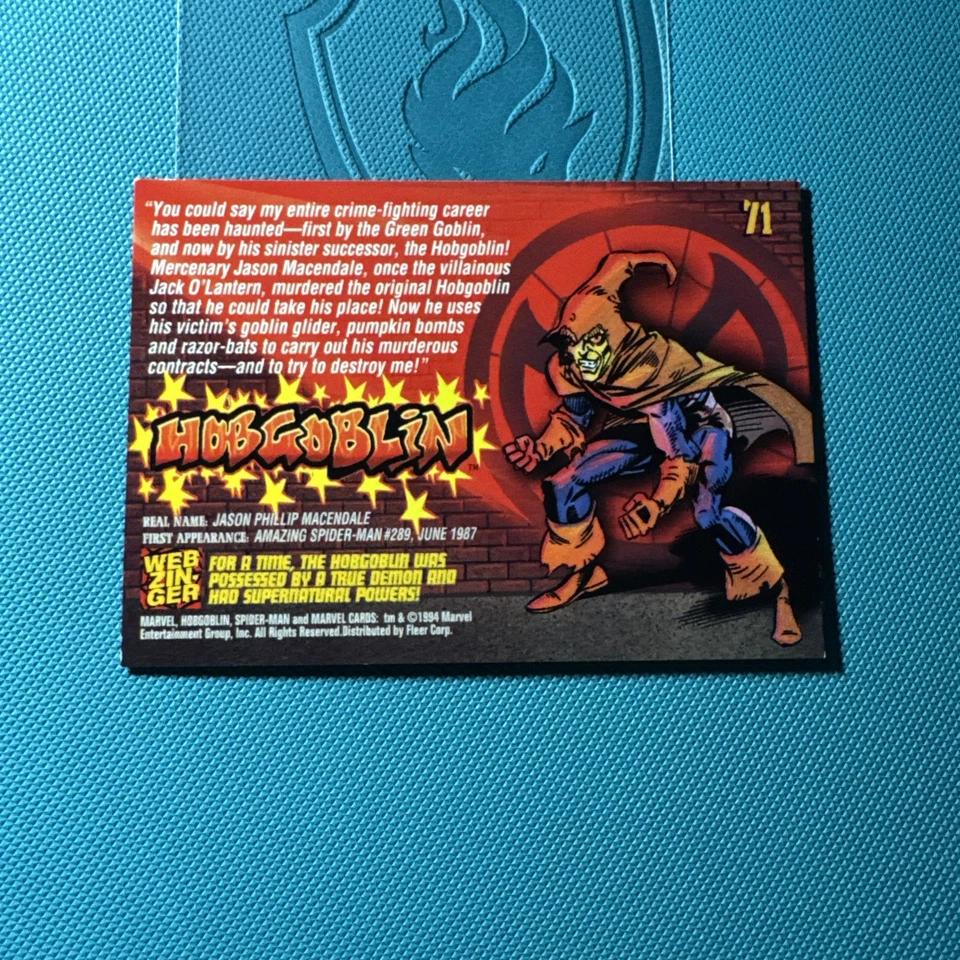 1994  Fleer Amazing Spider-Man #71 Hobgoblin - Image 2 of 2