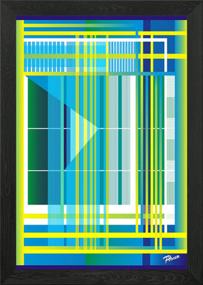 Konvergenz 3 gerahmtes Wandbild Poster Leinwanddruck Bild