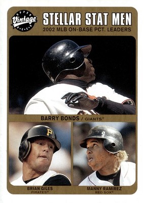 2003 Upper Deck Vintage #247 Barry Bonds / Brian Giles / Manny Ramirez