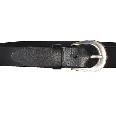 Vintage Jay Jacobs Womens Black Leather Belt Silver Buckle  display picture 2