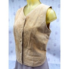 Vintage Liz Claiborne Suede Vest - 90s Minimalist Western, Size 10