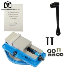 3" Bench Vice CNC Milling Machine Vise Lockdown Vise With 360 Degree Swivel Base