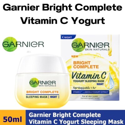 Garnier Bright Complete Vitamin C  YOGHURT Sleeping Mask Night Cream  40 ml.