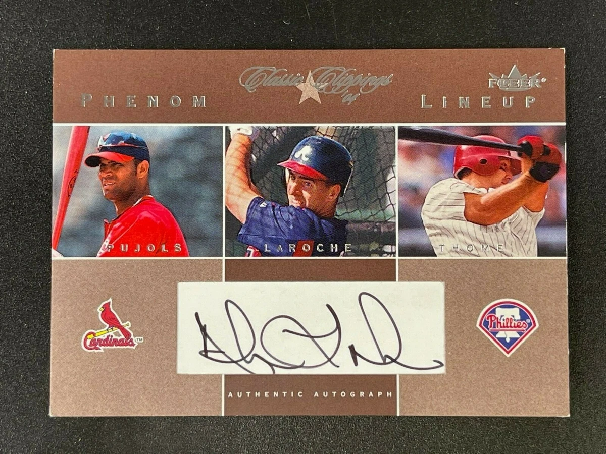 Fleer Albert Pujols Autographed Baseball Sports Trading Cards