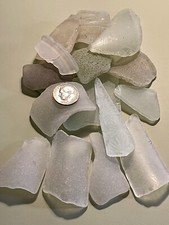 W 1190 Genuine Surf Tumbled Sea Glass/ Frosted Beach Glass