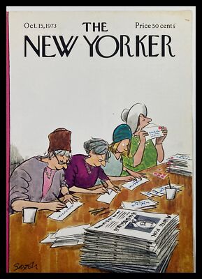COVER ONLY The New Yorker October 15 1973 A Vote For by Charles Saxon No Label