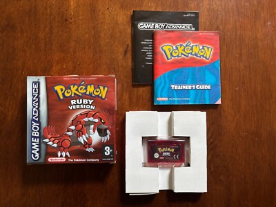 Pokemon Rubin GBA PAL inklusive aller Original Handbücher & Inserts - CIB, Near Mint!