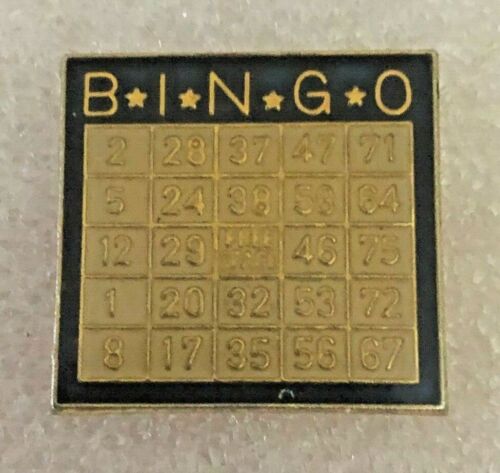 BINGO CARD vintage enamel pin   - 第 1/3 張圖片
