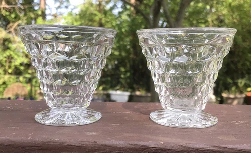 2 Fostoria American Footed Cocktail Tumblers Very Nice And Clear